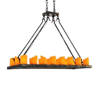 Meyda Tiffany Loxley 18 Light 39" Wide Pillar Candle Linear Chandelier