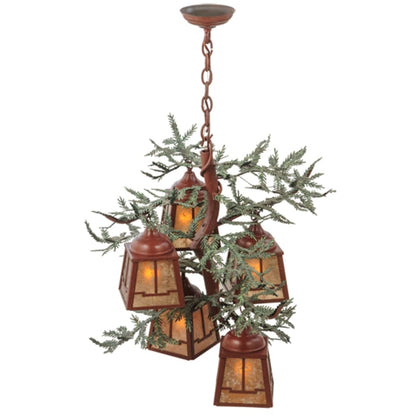 Meyda Tiffany Pine Branch Valley View 5 Light 28" Wide Chandelier
