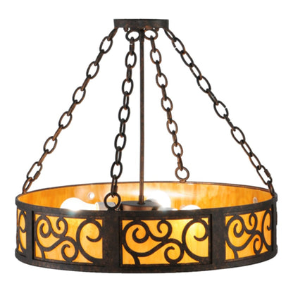 Meyda Tiffany Dean 3 Light 24" Wide Suspension Pendant