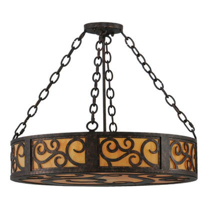 Meyda Tiffany Dean 3 Light 24" Wide Suspension Pendant