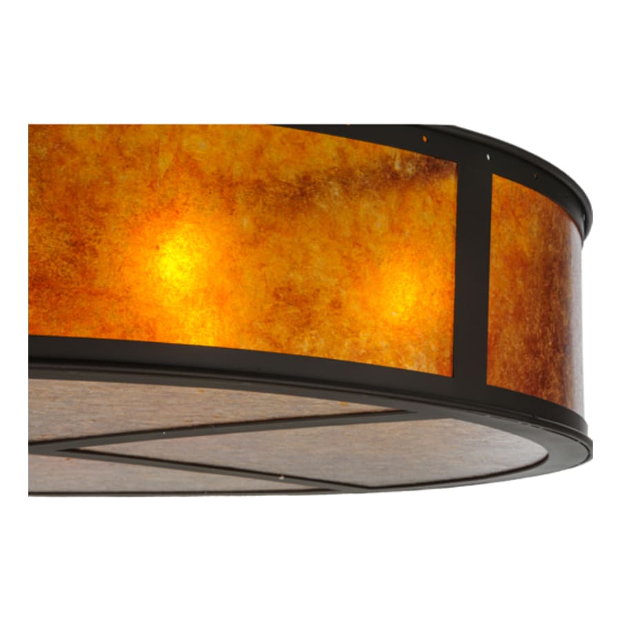 Meyda Tiffany Smythe Craftsman 8 Light 44" Wide Semi-Flush Drum Ceiling Fixture