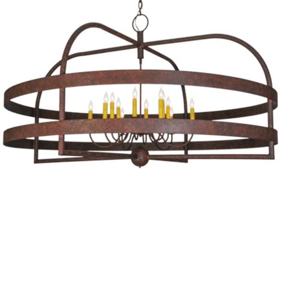 Meyda Tiffany Aldari 12 Light 61" Wide Taper Candle Ring Chandelier