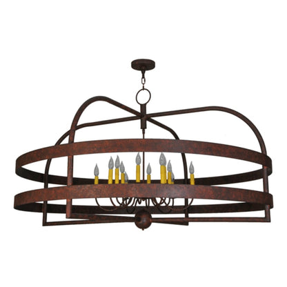 Meyda Tiffany Aldari 12 Light 61" Wide Taper Candle Ring Chandelier