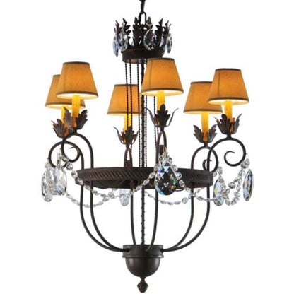 Meyda Tiffany Antonia 6 Light 27" Wide Crystal Chandelier