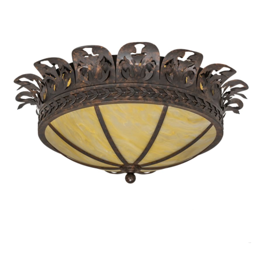 Meyda Tiffany Crowne 4 Light 28" Wide Semi-Flush Bowl Ceiling Fixture