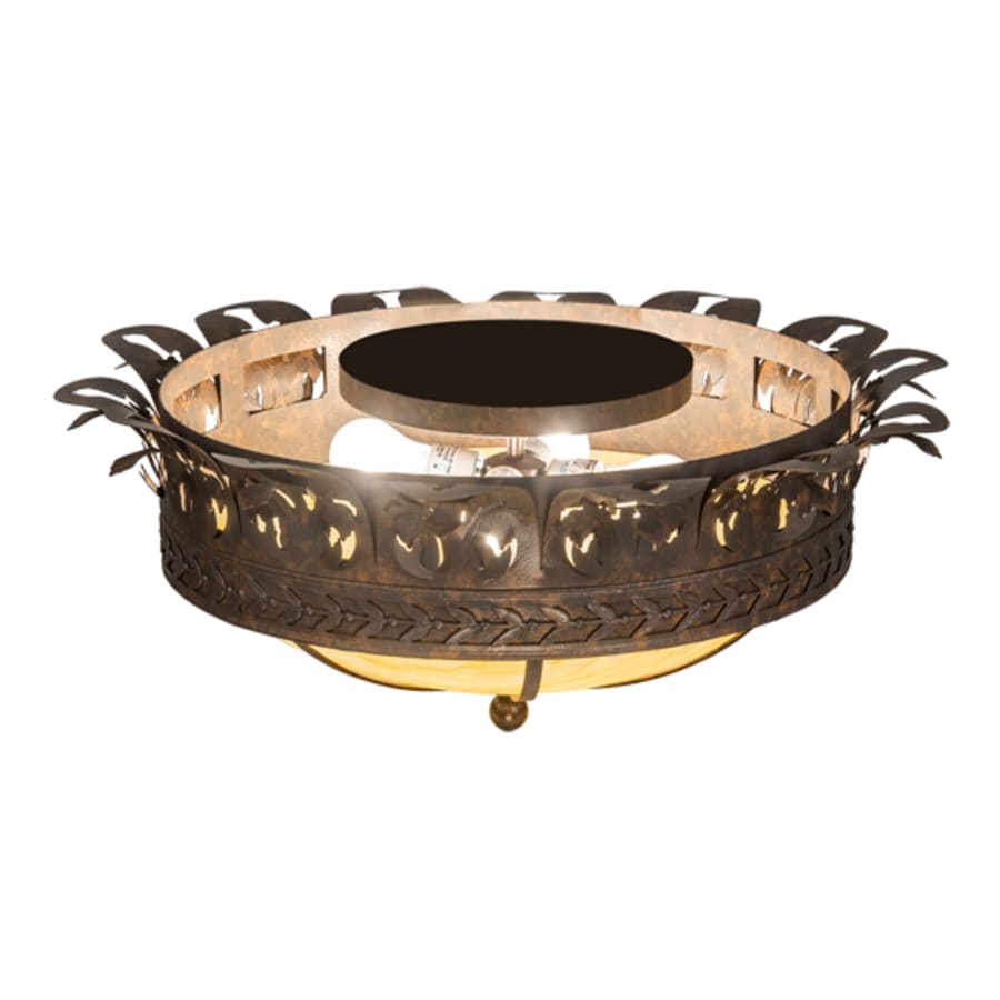 Meyda Tiffany Crowne 4 Light 28" Wide Semi-Flush Bowl Ceiling Fixture