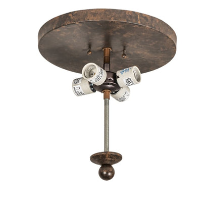 Meyda Tiffany Crowne 4 Light 28" Wide Semi-Flush Bowl Ceiling Fixture