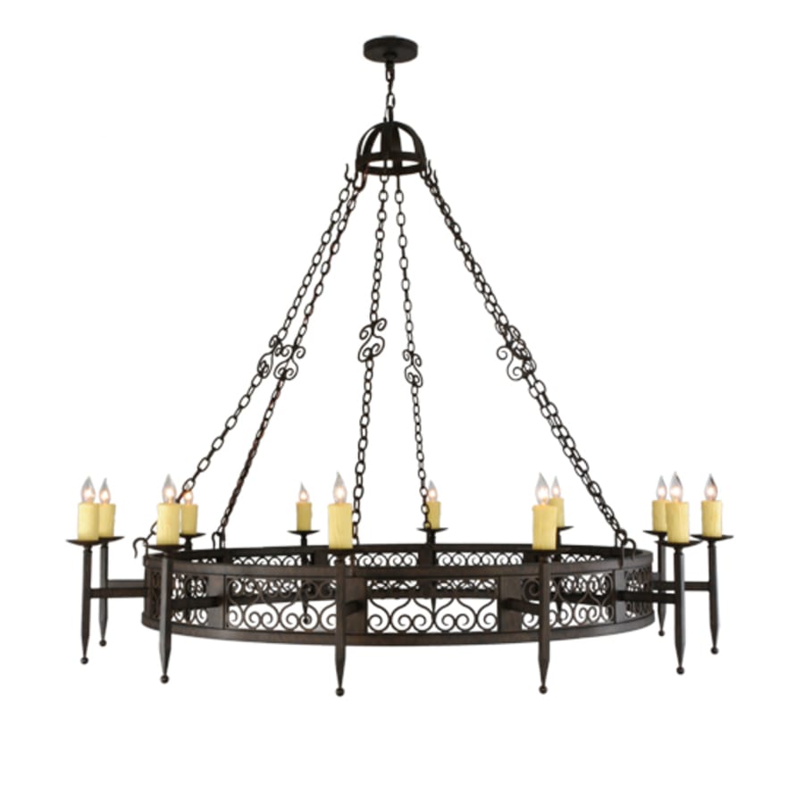 Meyda Tiffany Toscano 12 Light 72" Wide Taper Candle Style Chandelier