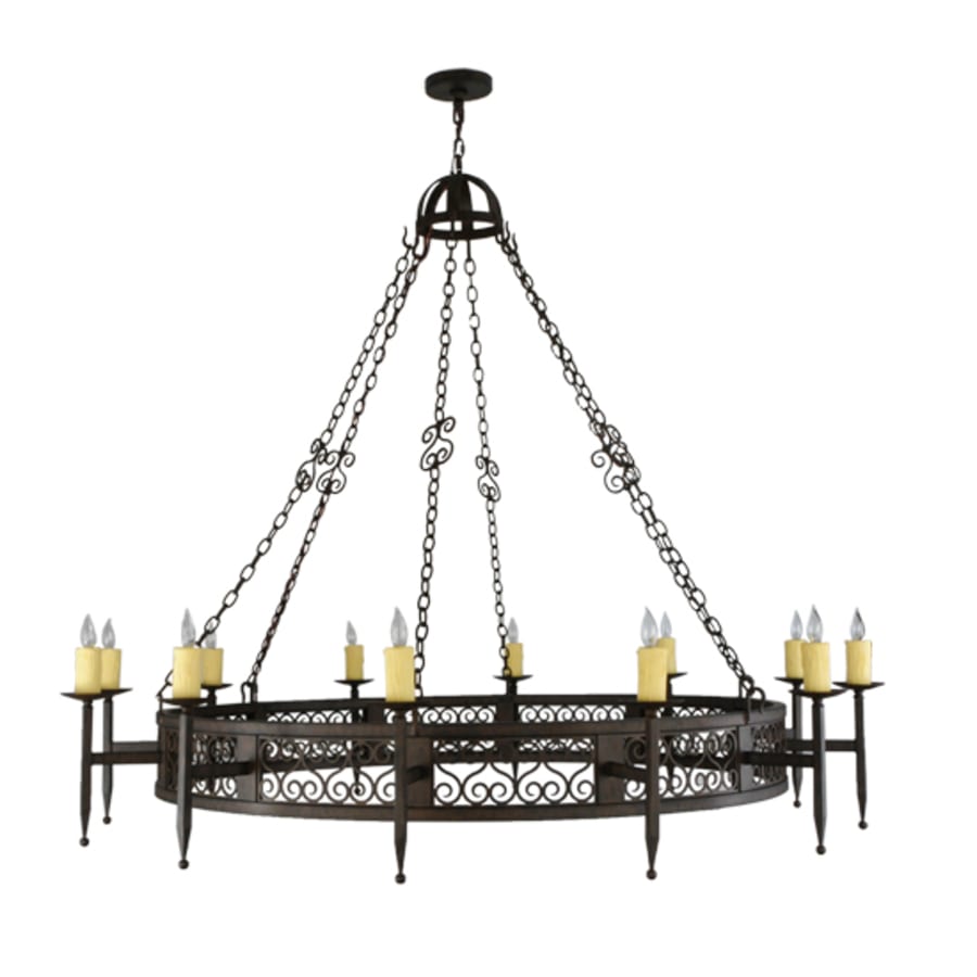 Meyda Tiffany Toscano 12 Light 72" Wide Taper Candle Style Chandelier