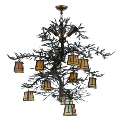Meyda Tiffany Pine Branch Valley View 12 Light 52" Wide Chandelier