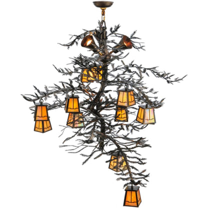 Meyda Tiffany Pine Branch Valley View 12 Light 52" Wide Chandelier