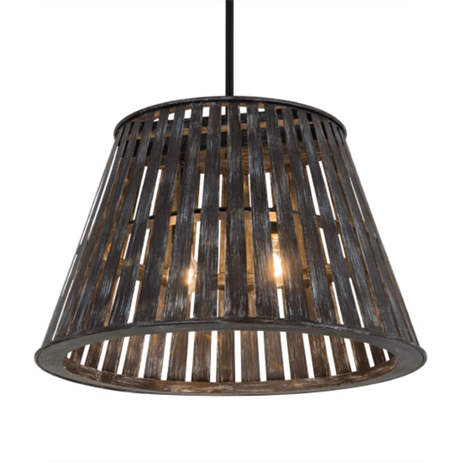Meyda Tiffany Peach Basket 2 Light 31" Wide Wood Pendant