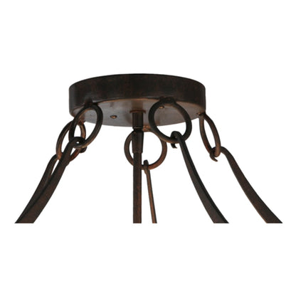 Meyda Tiffany Carousel 5 Light 29" Wide Semi-Flush Bowl Ceiling Fixture