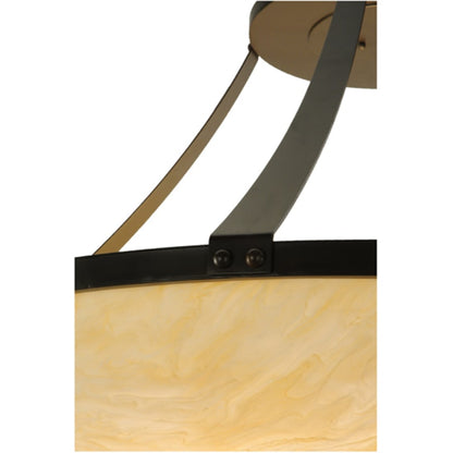 Meyda Tiffany Urban 8 Light 44" Wide Semi-Flush Bowl Ceiling Fixture