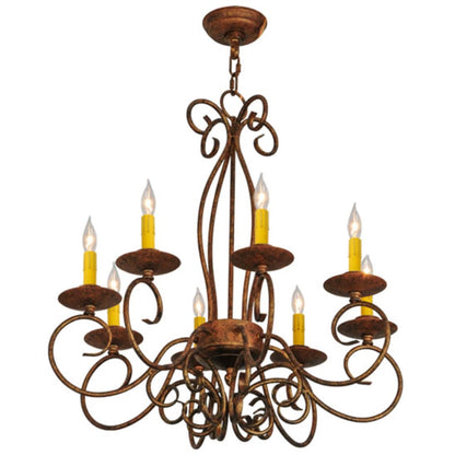 Meyda Tiffany Elisha 8 Light 26" Wide Taper Candle Style Chandelier