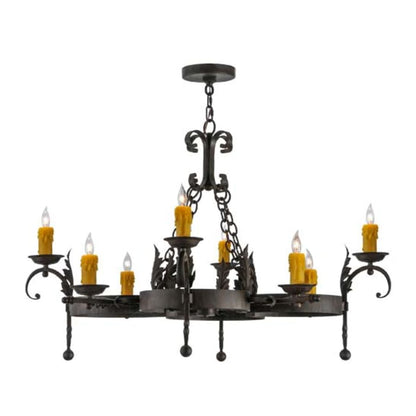 Meyda Tiffany Andorra 8 Light 42" Wide Taper Candle Style Chandelier
