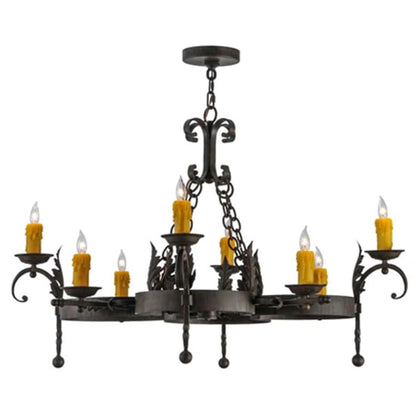Meyda Tiffany Andorra 8 Light 42" Wide Taper Candle Style Chandelier