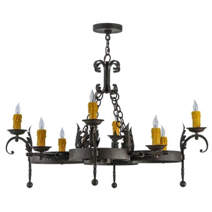 Meyda Tiffany Andorra 8 Light 42" Wide Taper Candle Style Chandelier