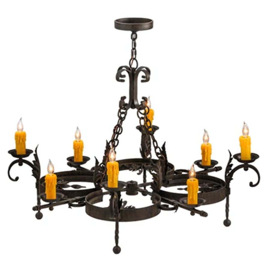 Meyda Tiffany Andorra 8 Light 42" Wide Taper Candle Style Chandelier