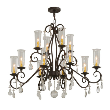 Meyda Tiffany Zola 12 Light 49" Wide Crystal Chandelier