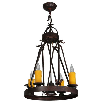 Meyda Tiffany Lakeshore 4 Light 19" Wide Taper Candle Multi Light Pendant