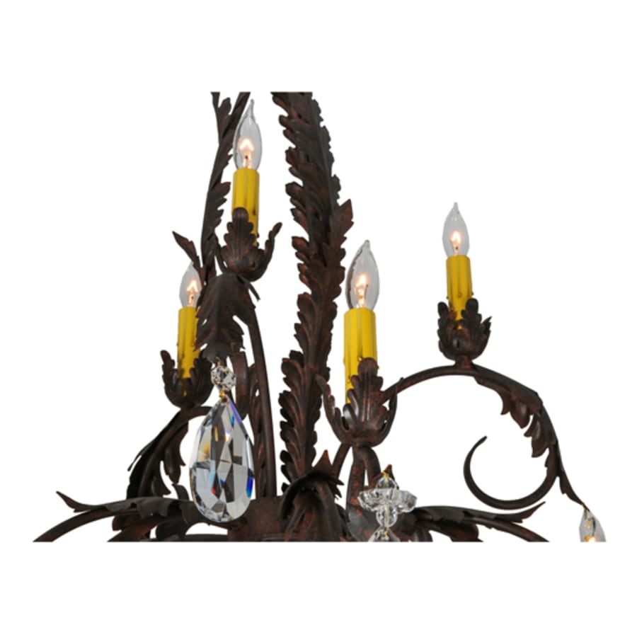 Meyda Tiffany New Country French 9 Light 39" Wide Crystal Candle Style Chandelier