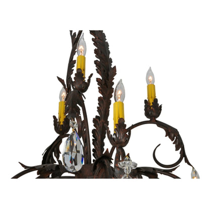Meyda Tiffany New Country French 9 Light 39" Wide Crystal Candle Style Chandelier