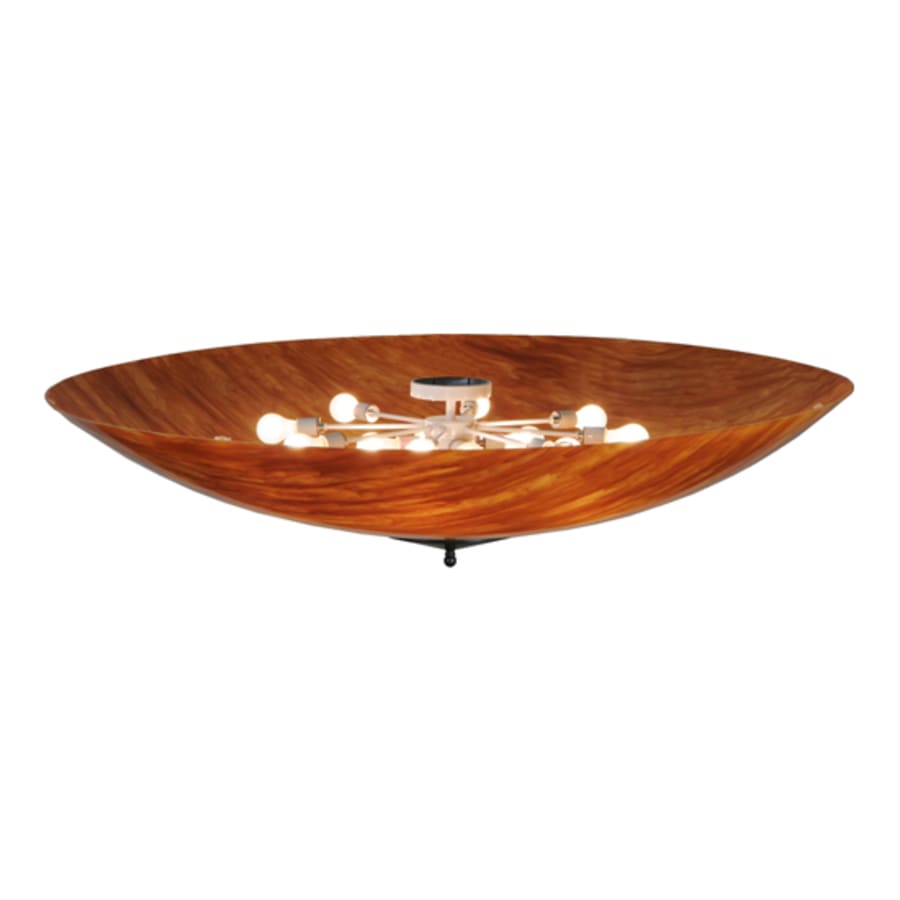 Meyda Tiffany Madison 12 Light 14" Tall Semi-Flush Bowl Ceiling Fixture - Timeless Bronze Finish