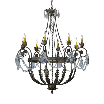 Meyda Tiffany Antonia 8 Light 43" Wide Crystal Candle Style Chandelier