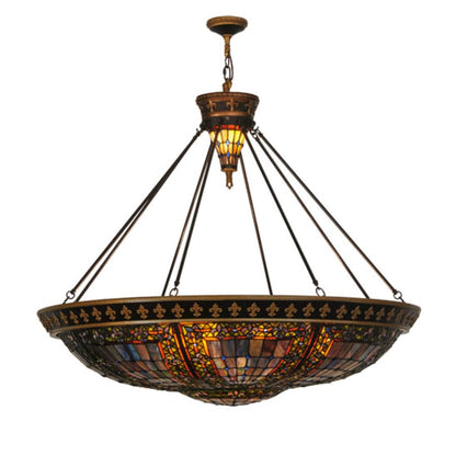 Meyda Tiffany Fleur-de-lis 8 Light 45" Wide Pendant
