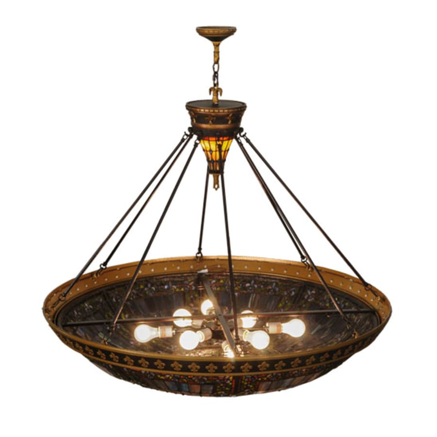 Meyda Tiffany Fleur-de-lis 8 Light 45" Wide Pendant