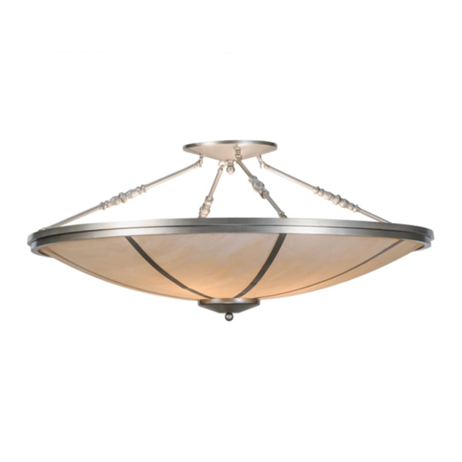 Meyda Tiffany Commerce 4 Light 45" Wide Semi-Flush Bowl Ceiling Fixture - Nickel Finish