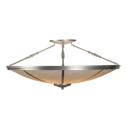 Meyda Tiffany Commerce 4 Light 45" Wide Semi-Flush Bowl Ceiling Fixture - Nickel Finish