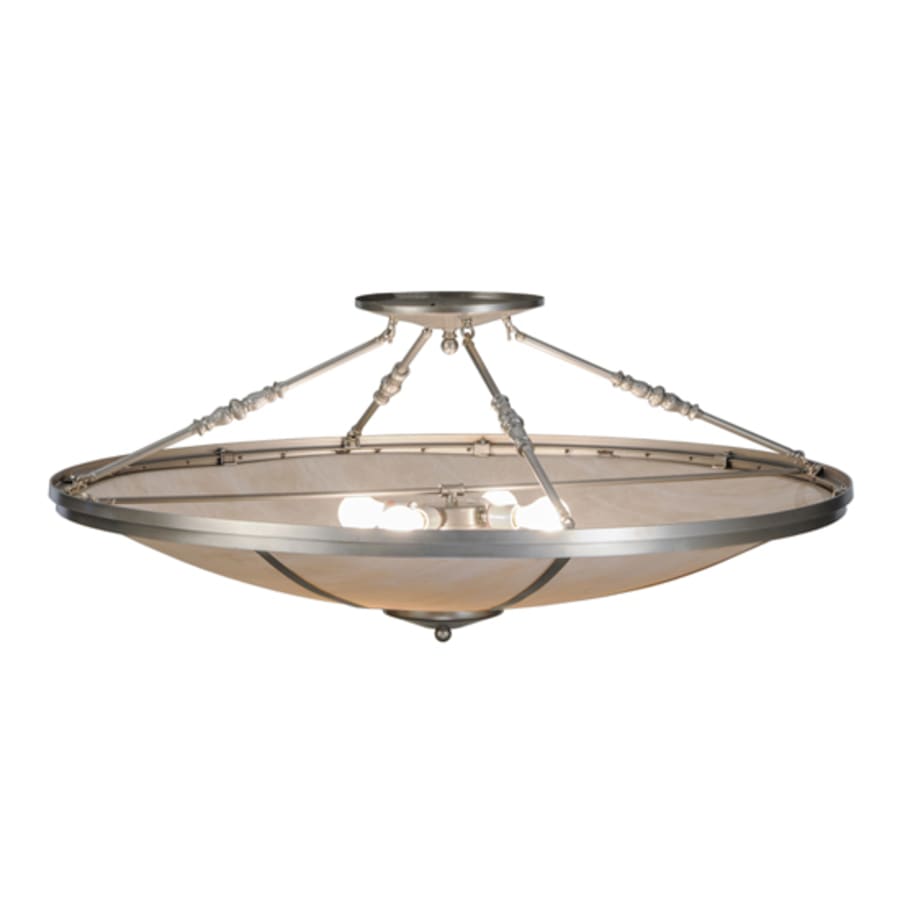 Meyda Tiffany Commerce 4 Light 45" Wide Semi-Flush Bowl Ceiling Fixture - Nickel Finish