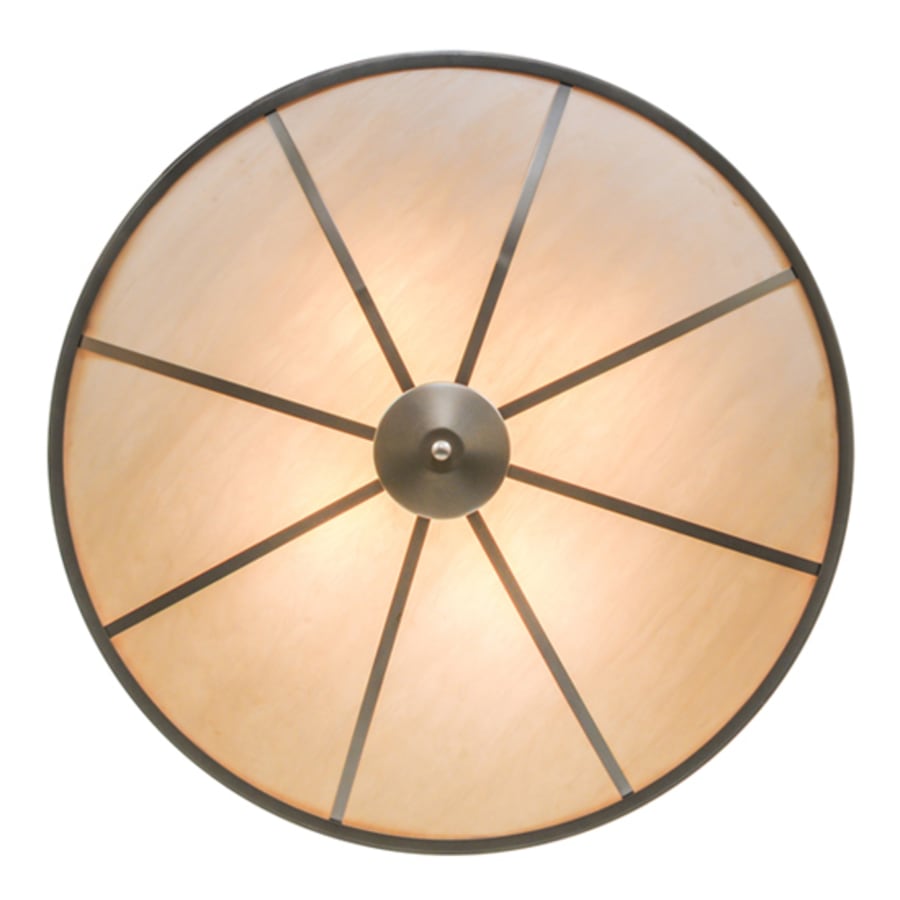 Meyda Tiffany Commerce 4 Light 45" Wide Semi-Flush Bowl Ceiling Fixture - Nickel Finish