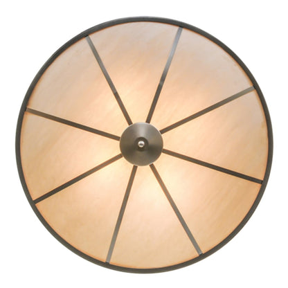 Meyda Tiffany Commerce 4 Light 45" Wide Semi-Flush Bowl Ceiling Fixture - Nickel Finish