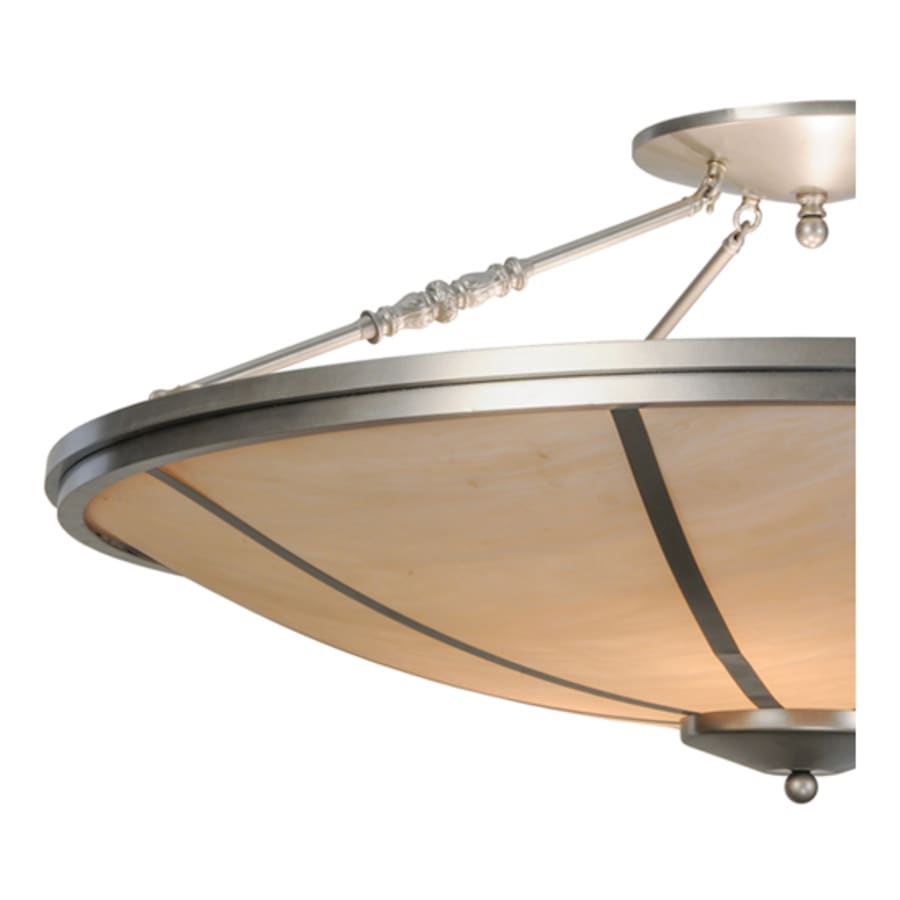 Meyda Tiffany Commerce 4 Light 45" Wide Semi-Flush Bowl Ceiling Fixture - Nickel Finish