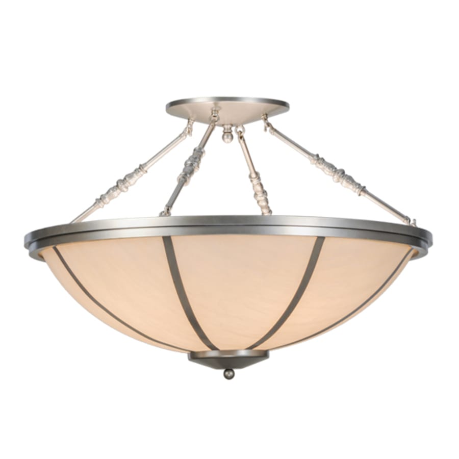 Meyda Tiffany Commerce 4 Light 35" Wide Semi-Flush Bowl Ceiling Fixture - Nickel Finish
