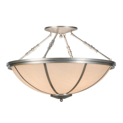Meyda Tiffany Commerce 4 Light 35" Wide Semi-Flush Bowl Ceiling Fixture - Nickel Finish
