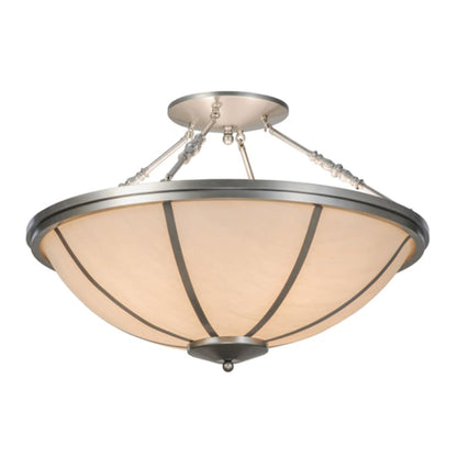 Meyda Tiffany Commerce 4 Light 35" Wide Semi-Flush Bowl Ceiling Fixture - Nickel Finish