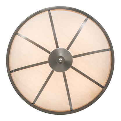 Meyda Tiffany Commerce 4 Light 35" Wide Semi-Flush Bowl Ceiling Fixture - Nickel Finish