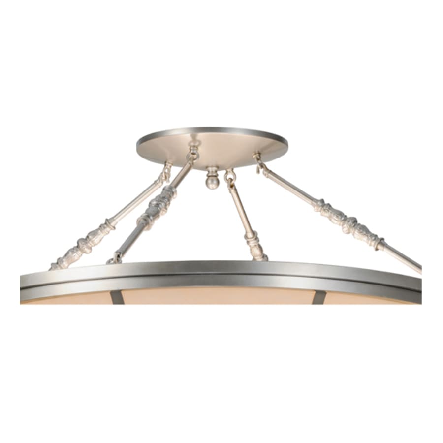 Meyda Tiffany Commerce 4 Light 35" Wide Semi-Flush Bowl Ceiling Fixture - Nickel Finish