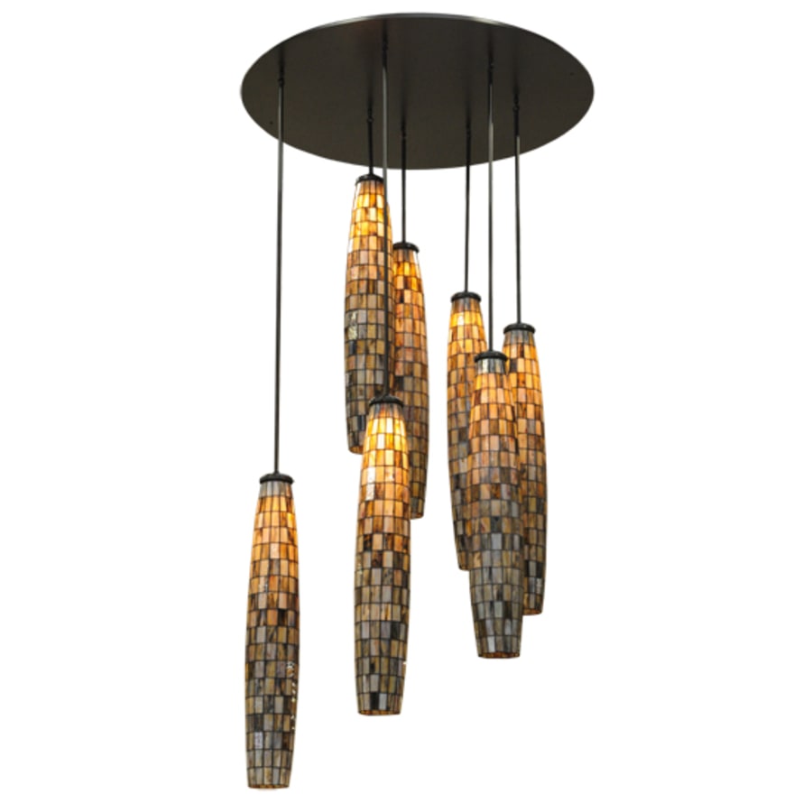 Meyda Tiffany Checkers 7 Light 46" Wide Multi Light Pendant