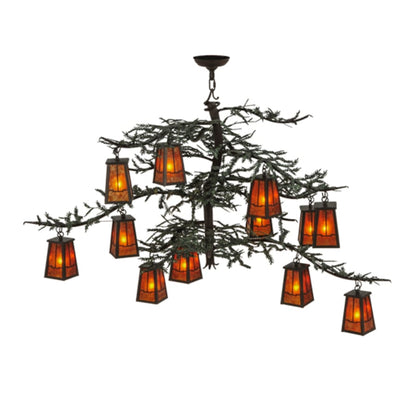 Meyda Tiffany Pine Branch Valley View 12 Light 53" Wide Chandelier