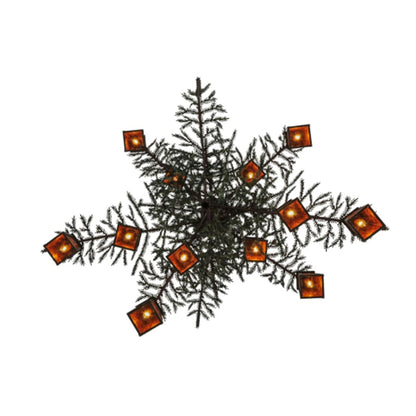 Meyda Tiffany Pine Branch Valley View 12 Light 53" Wide Chandelier