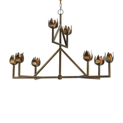 Meyda Tiffany Long Tulip 8 Light 25" Wide Chandelier