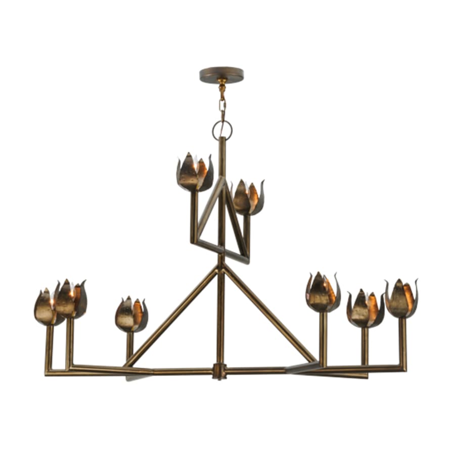 Meyda Tiffany Long Tulip 8 Light 25" Wide Chandelier