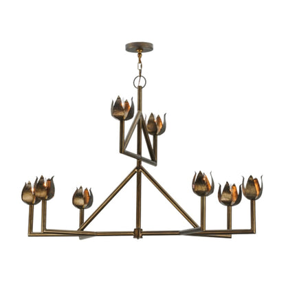 Meyda Tiffany Long Tulip 8 Light 25" Wide Chandelier