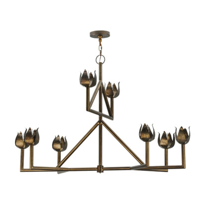 Meyda Tiffany Long Tulip 8 Light 25" Wide Chandelier
