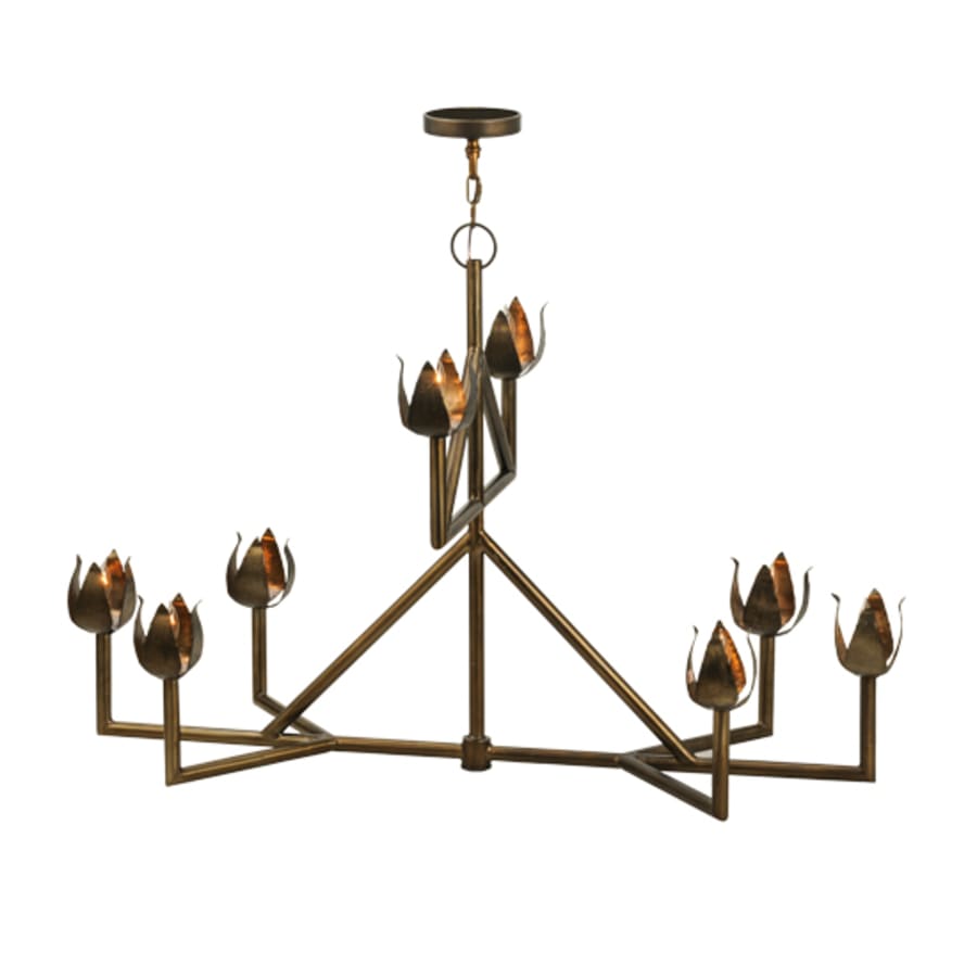 Meyda Tiffany Long Tulip 8 Light 25" Wide Chandelier